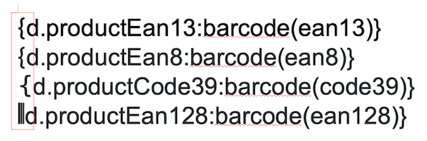 Barcode format