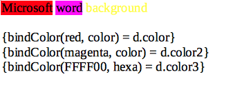 Word color exception